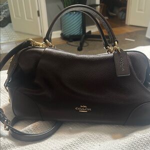 Coach Burgandy Leather Handbag